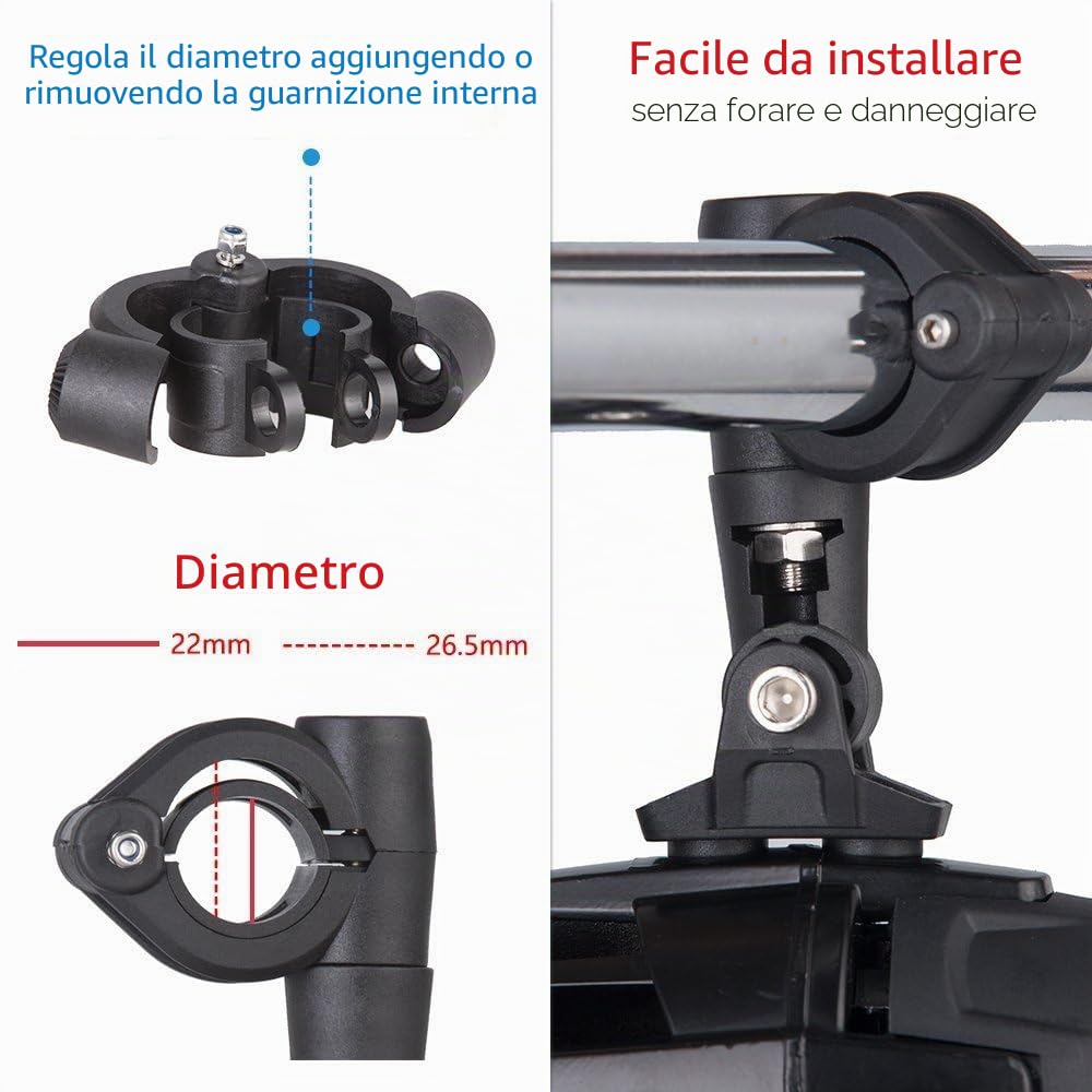 SUPAREE Faretti LED Moto Supplementari, Fari Antinebbia Moto faro Moto LED Anteriore per moto Universale-40W 6000LM 6000K (2 pezzi)