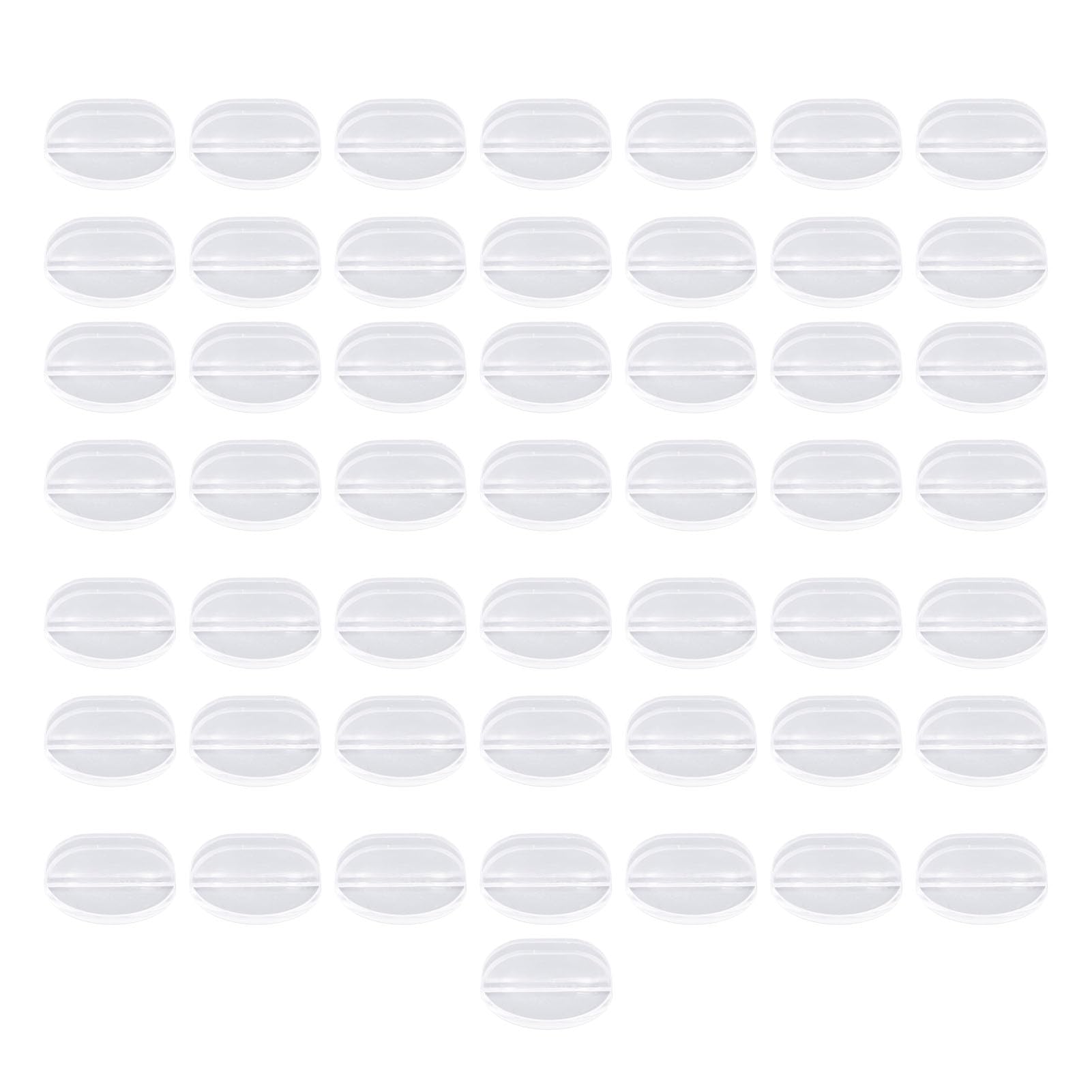 POCREATION Transparent Plastic Card Stand, Business Card Menu Holder with Stable Circular Base, for Business Cards, Table Numbers, Menus Labels Stand