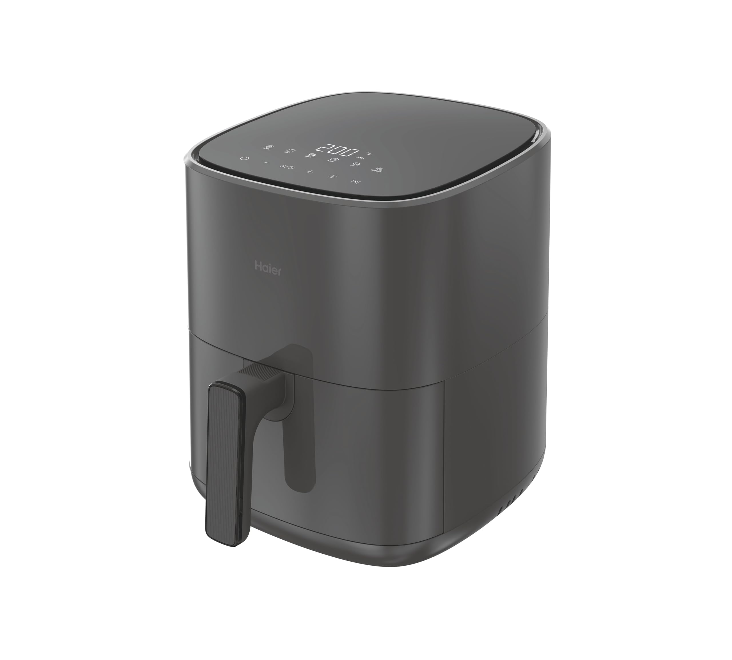 Haier Frytkownica na gorące powietrze z wyświetlaczem LED Airfryer z 6 programami i pojemnością 5 l dla 4 osób, 1500 W, frytkownica na gorące powietrze bez tłuszczu, nadaje się do mycia w zmywarce