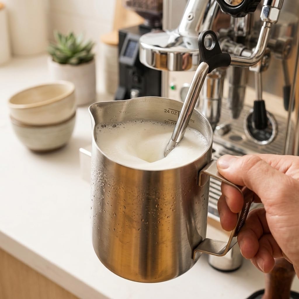 Rattleware 907,2 g - Brocca da latte incisa per latte espresso, in acciaio inox
