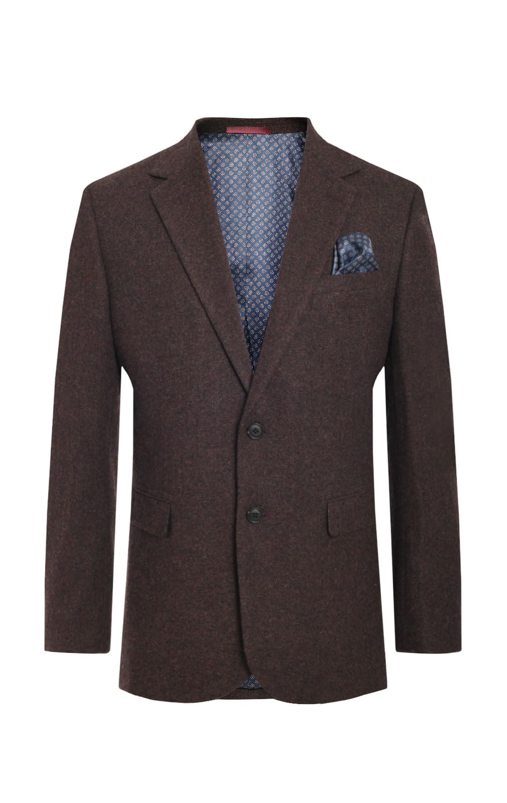 Dobell Mens Burgundy Donegal Tweed Jacket Regular Fit Wool Blend-52L