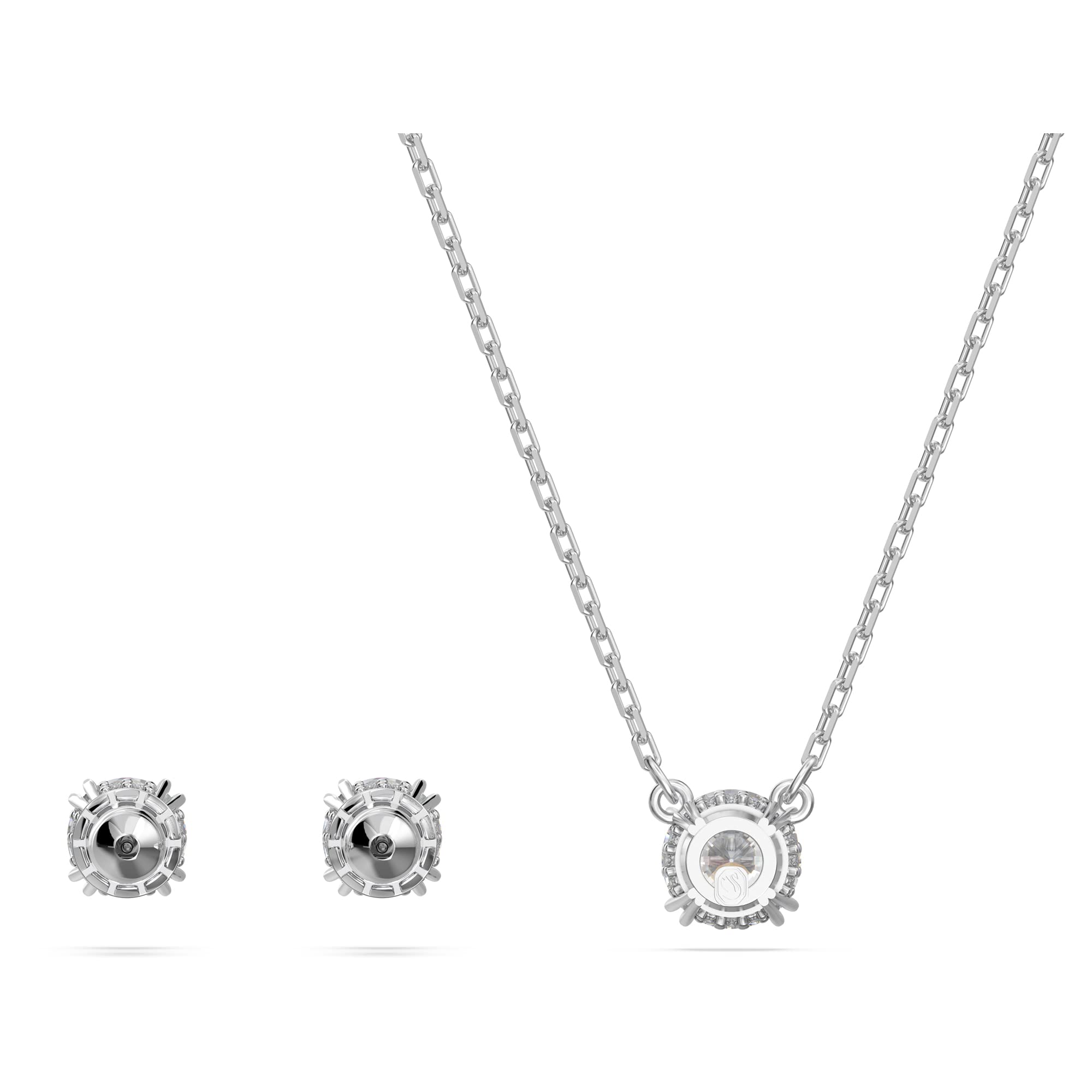 Swarovski Stilla Collezione parure, blanc, plaqué rhodium