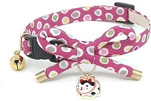 Petsokoo Cat Collar with Bell: Adorable Bowknot Style for Your Feline Companion