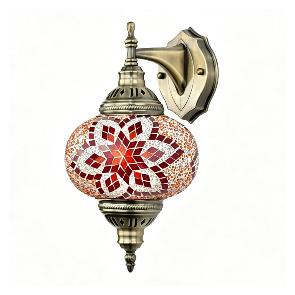 Lampa ścienna Retro Egzotyczna Ręcznie Wykonana Mozaika Specjalna Restauracja Hotel Pensjonat Korytarz Lampa ścienna