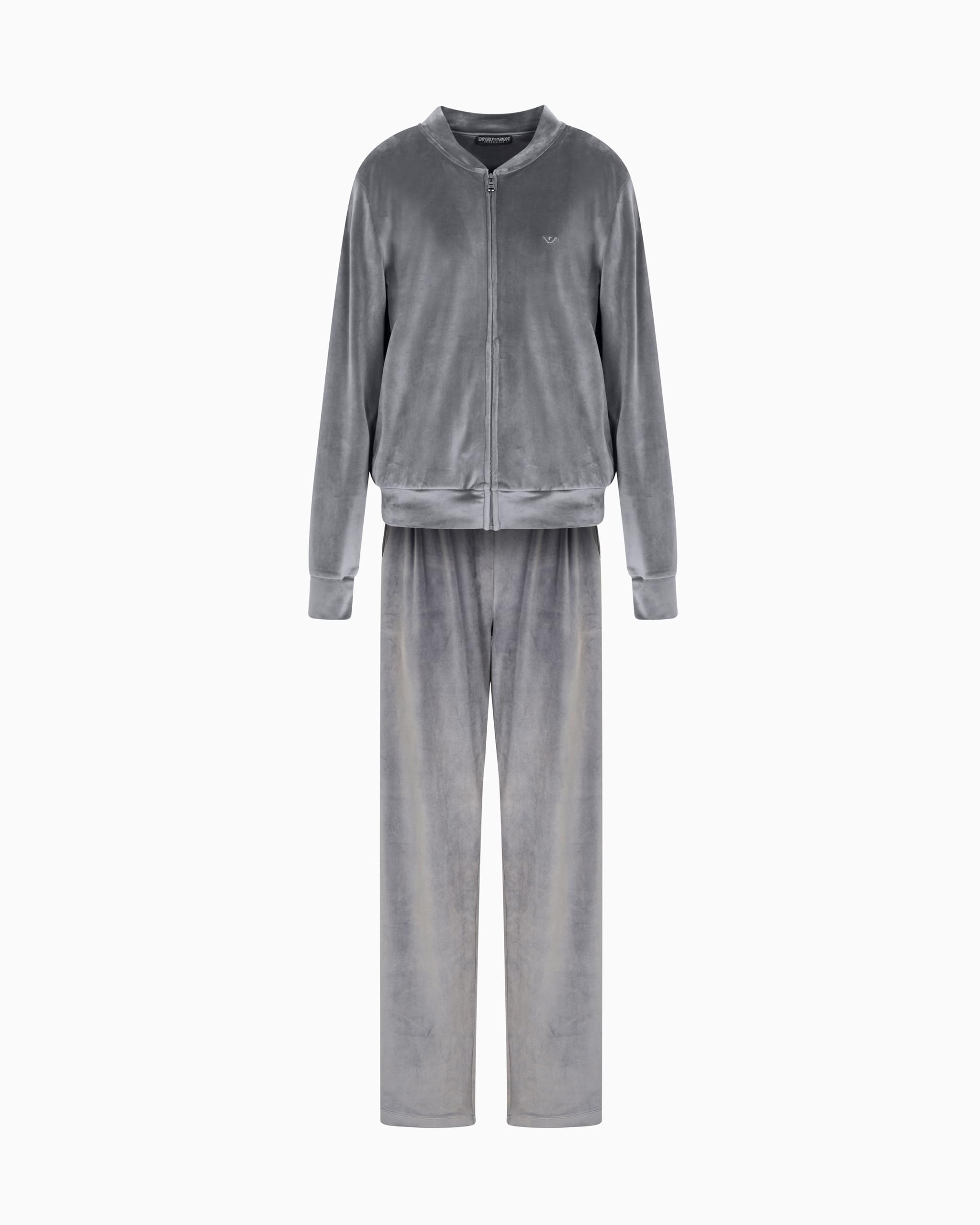 Emporio Armani WOMAN'S CHENILLE FULL ZIP TRACKSUIT GREY S
