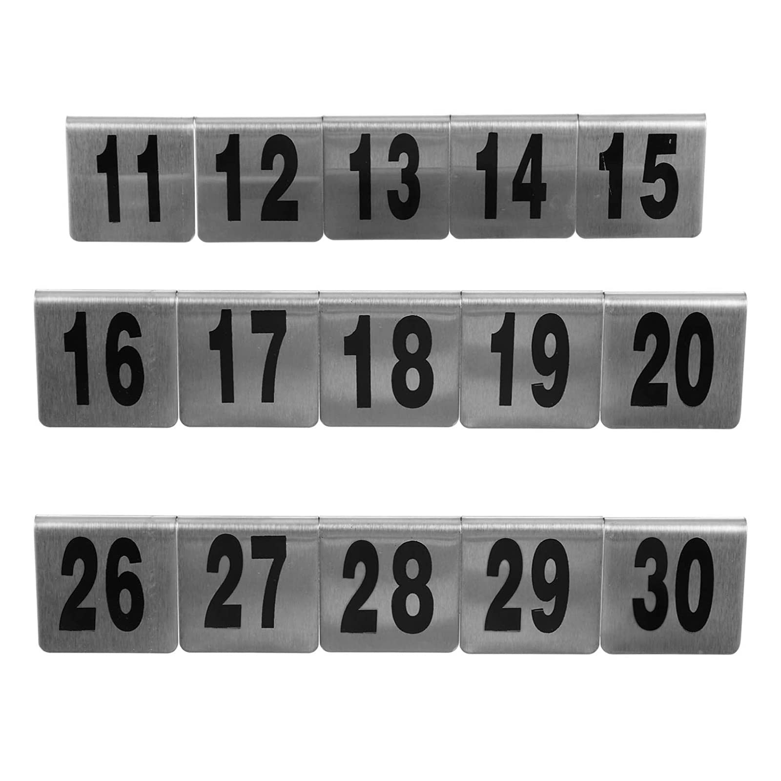 MYUYEE Metal Stackable Table Number Cards For Restaurant, Cafes, Bistro, Weddings Table Number Signs, Sturdy, Easy To Clean, 1-50 1-100 Double-Side Digital Sign, Place Card(1 To 50-50 * 50Mm)