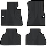 Car Floor Mats Custom Fit for BMW X5 G05 2019-2025 Black White Rubber Auto Liner Mats All Weather Protection Heavy Duty Odorless