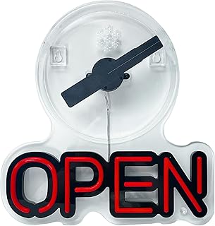 DS&DV Display olografico a ventaglio 3D da 8 pollici con insegna aperta al neon a LED da 12 pollici, scatola pubblicitaria ologramma WiFi per promozioni aziendali del bar del negozio (segno aperto+