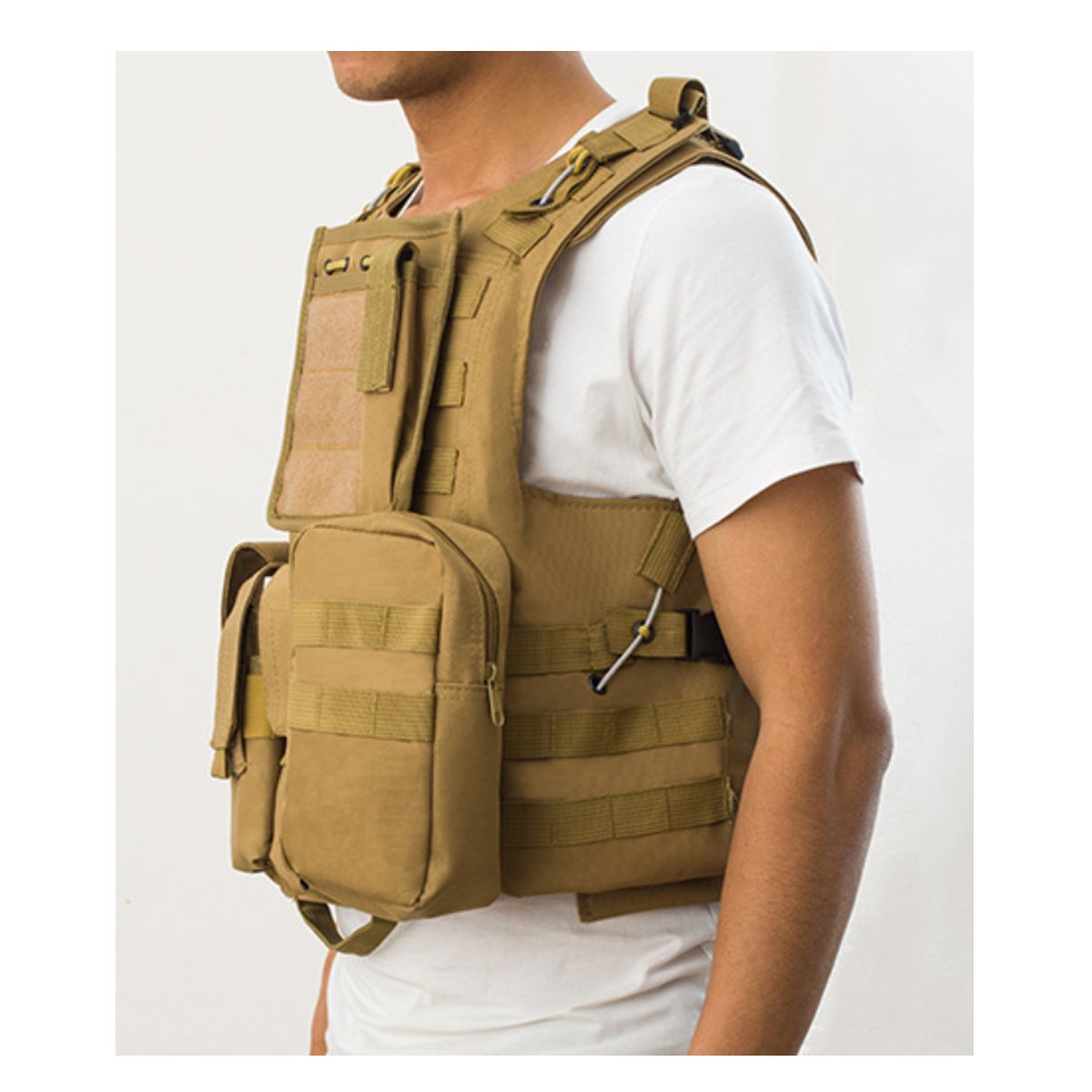 Gilet tattico Protezione Camouflage Regolabile Panciotto Giubbotti Militare Assault Combat Molle Vest per Softair Paintball Caccia CS