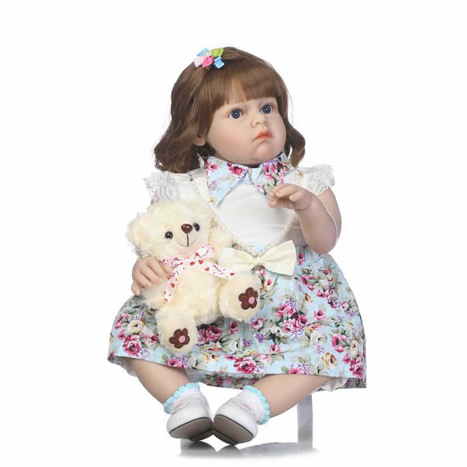 HAMIMI Bebes Reborn Silicona Muñecas niña 70 Cm 28 Pulgadas Reborn realistas Blanda para 3-10 Regalos para niños