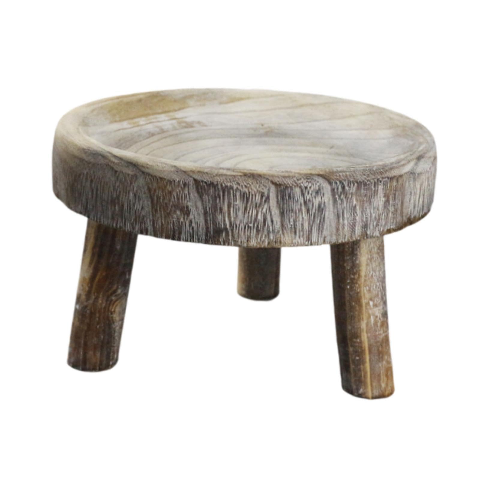 Tabouret de jardinière en bois pour chambre et salle de bain naturelle