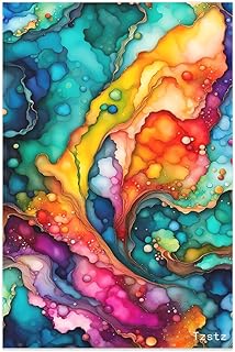 Tzstz Vibrant Abstract Fluid Art Canvas Print, creative animal painting ...