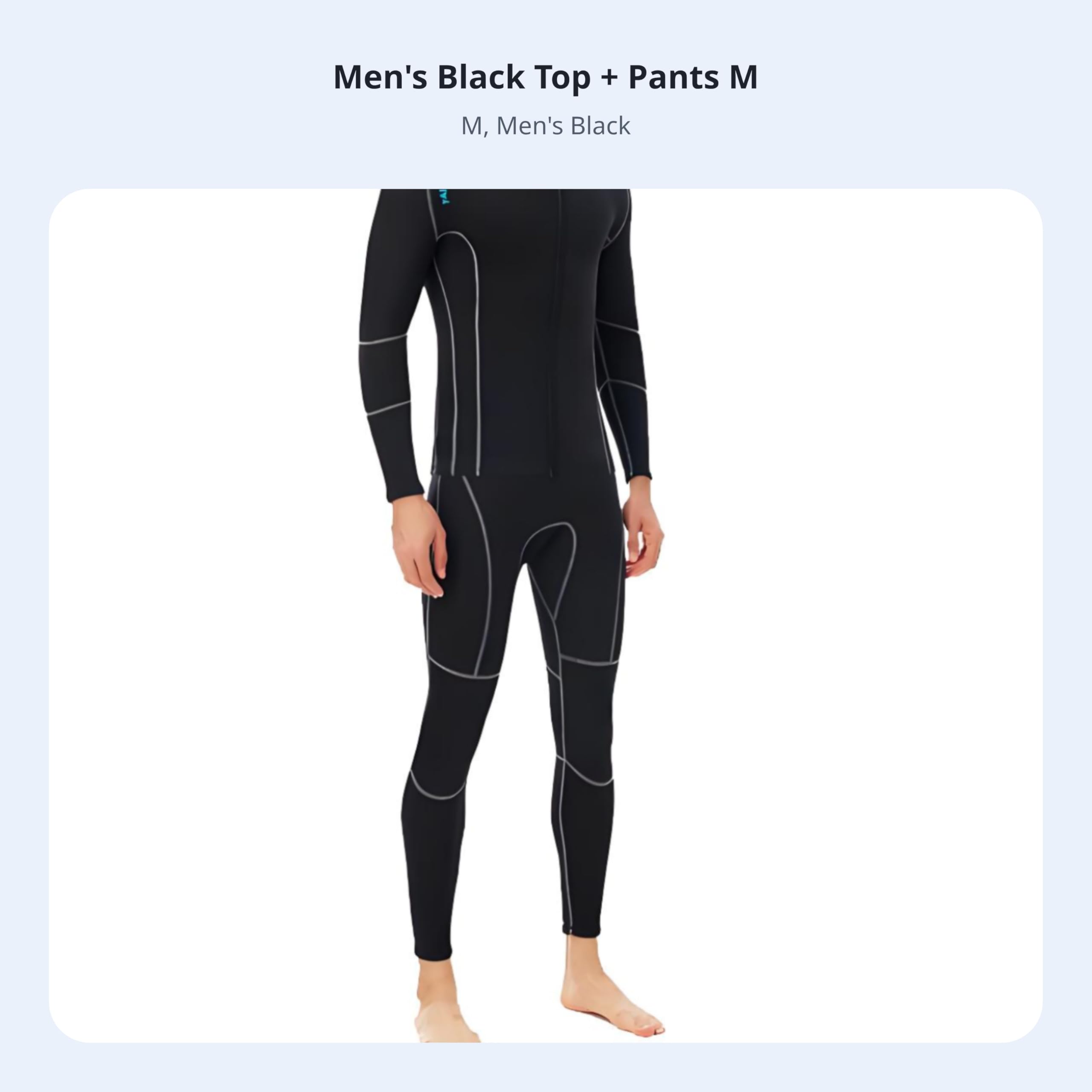 Gralara Abbigliamento Subacqueo Donna in 3mm con Top E Pantaloni per Nuoto Invernale con Protezione Solare E Traspirabilità per Attività Acquatiche E Palestra, M, Uomo Nero
