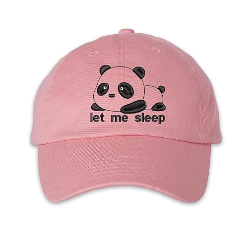 Let me sleep Embroidered Hat (Pink)