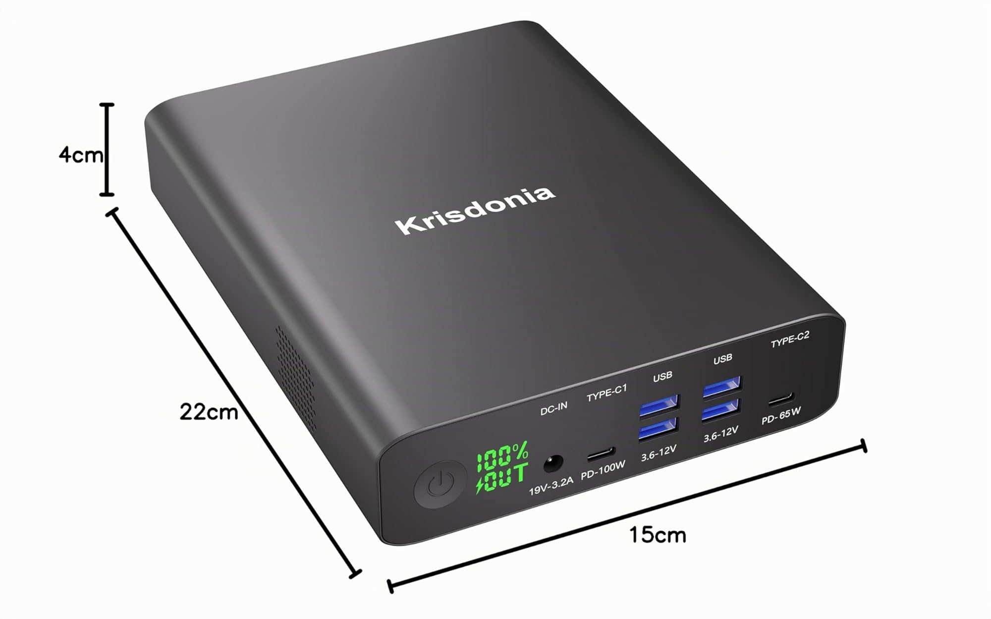 Batterie Externe 64000mAh avec Charge Rapide USB-C PD 100W