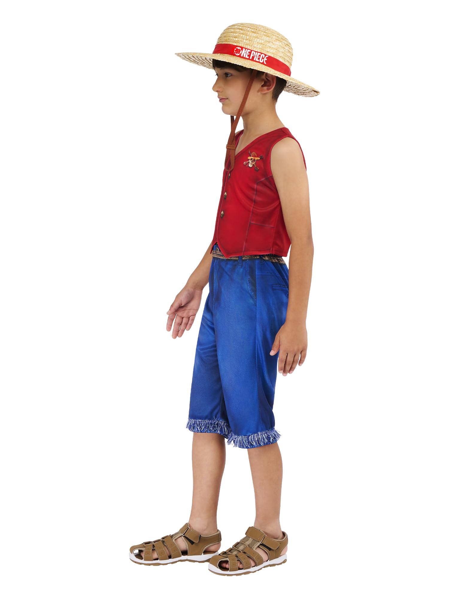 Rubies Official One Piece Monkey D. Luffy Child Costume, Kids Fancy Dress