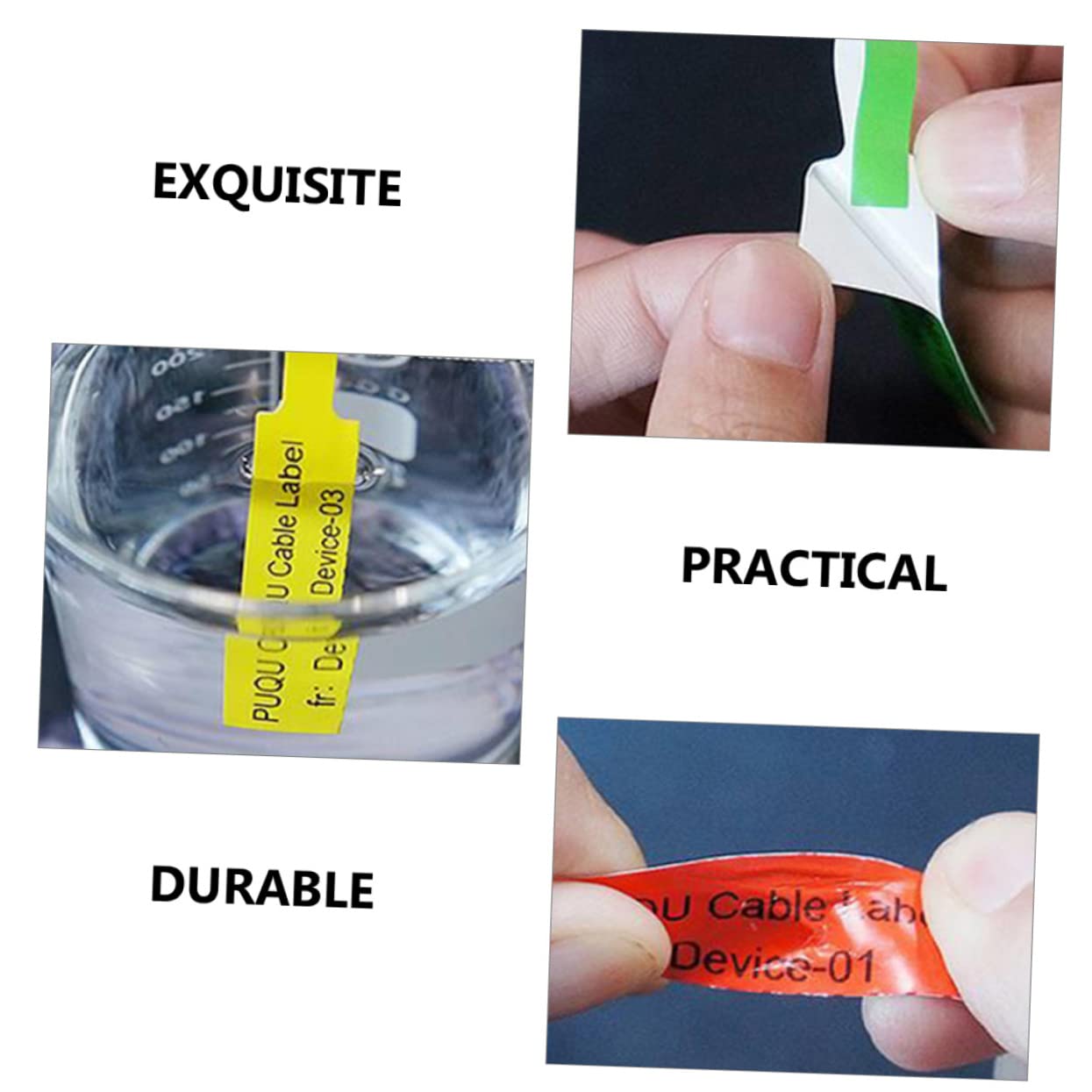 Housoutil 3 Set Di Etichette Per Cavi Etichette Per Cavi Per Elettronici Autoadesive Organizzano E Identificano I Per Uso Domestico Ufficio Auto 12 Fogli * 3