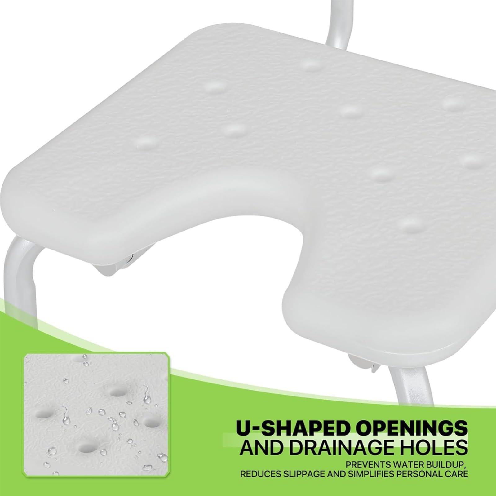 Taburete Baño Ducha Forma De U Higiénico,Banqueta Baño Adultos,Silla para Ducha para Personas Mayores,Taburete Ducha para Mayores,Silla Ducha Taburetes para Baño Confort