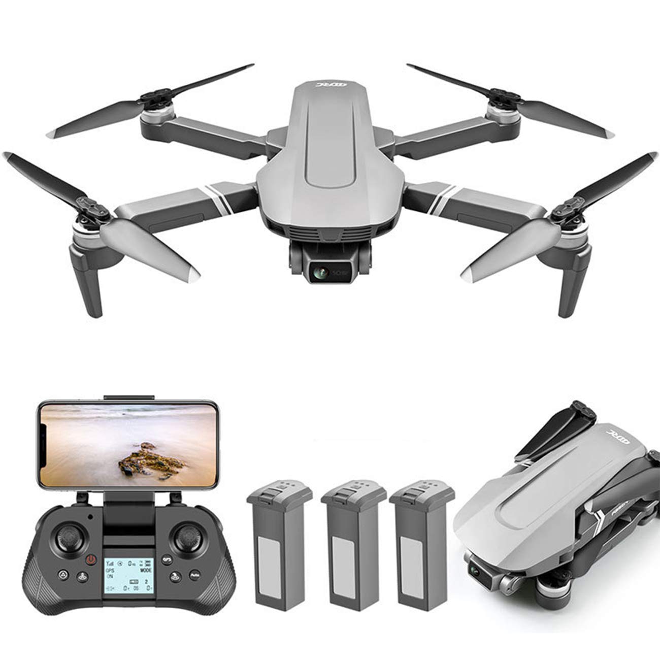 Drone GPS 4K Camera 5G WiFi FPV Drone Distance 2Km g Distance 25 Mins Flight RC Quadcopter Toys for Adults/Beginners Gift(1* Battery)