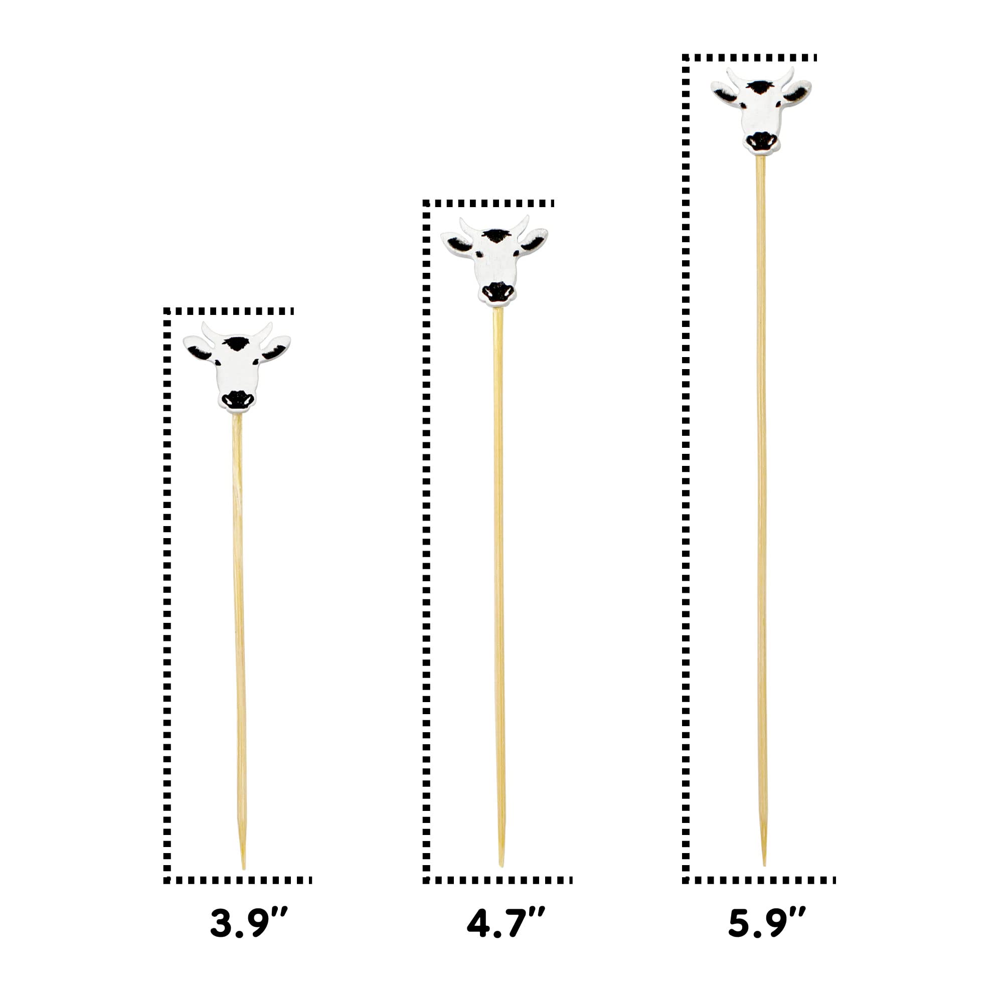 BambooMN Palillos de dientes de bambú de 3.9 pulgadas, palillos agitadores para fiestas de frutas, accesorios y bebidas de embutidos, 1000 piezas