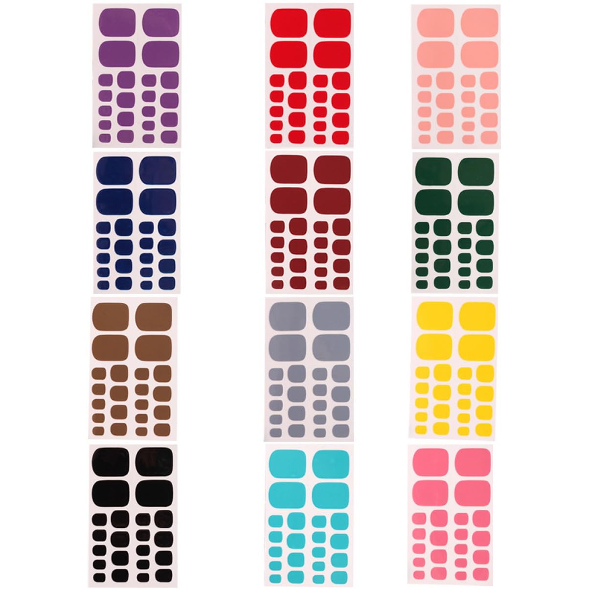 60fogli Adesivi Per Decorazione Unghie Dei Piedi Stickers Eleganti Per Nail Art Facili Da Applicare Design e Unico Perfetti Per Pedicure e Occasioni Speciali