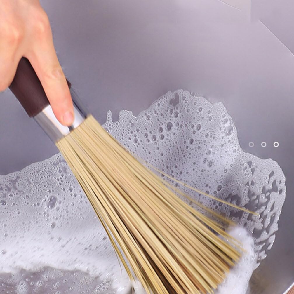 Amosfun 2piezas Cepillo De para Cocinar De Accesorio Natural para Limpiar y De Cocina para Fregar y Sartenes Ecológico y Resistente Rayones