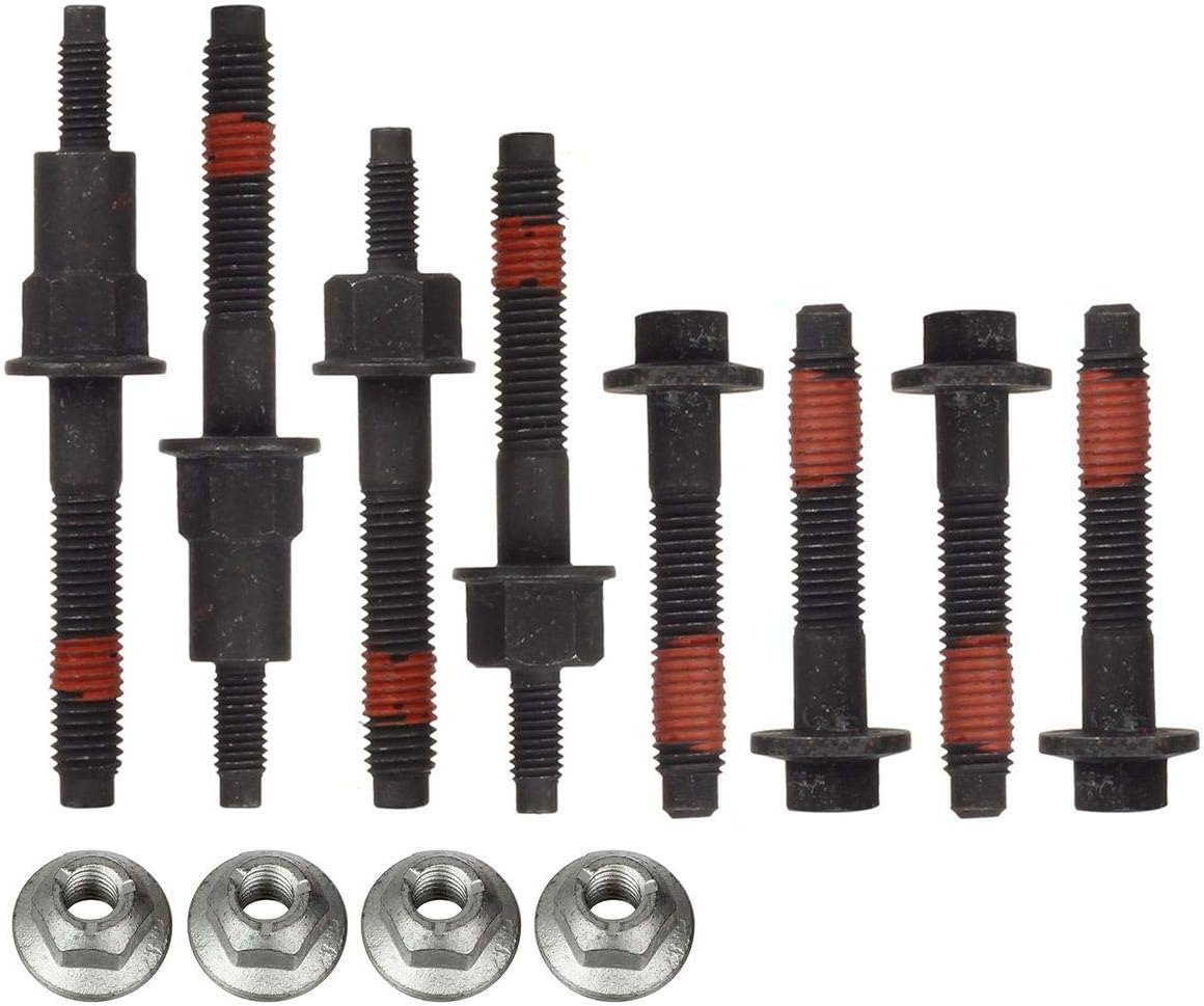 Vincos Exhaust Manifold Bolt Set 6505316AA 6507746AA 6508219AA 6508220AA Compatible with Dakota 05-11, Commander 06-09, Grand Cherokee 05-09 8 Cyl 4.7L Exhaust Hardware Kits