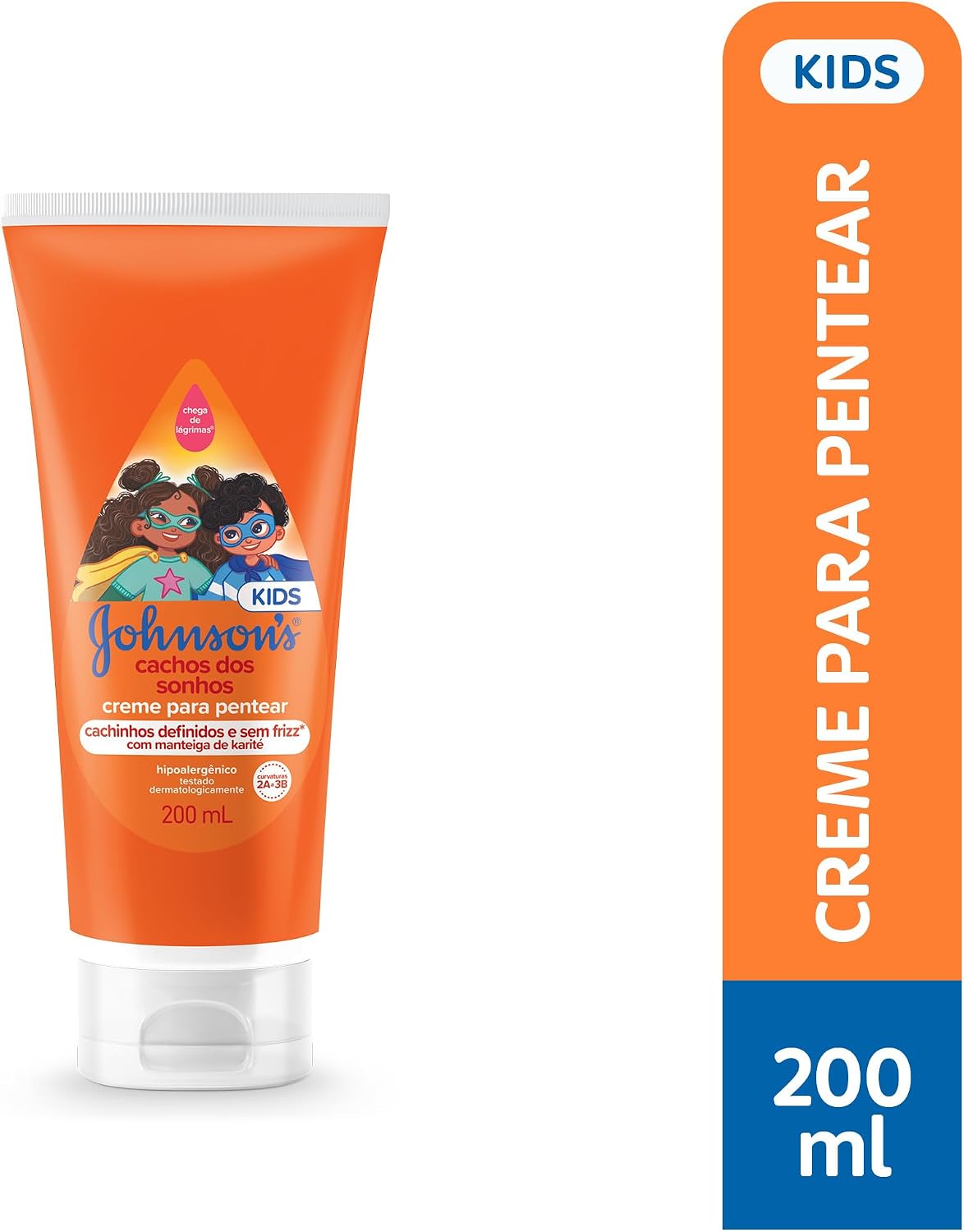 Johnson's Baby Creme Para Pentear Infantil Para Cabelos Cacheados Cachos Dos Sonhos,200ml