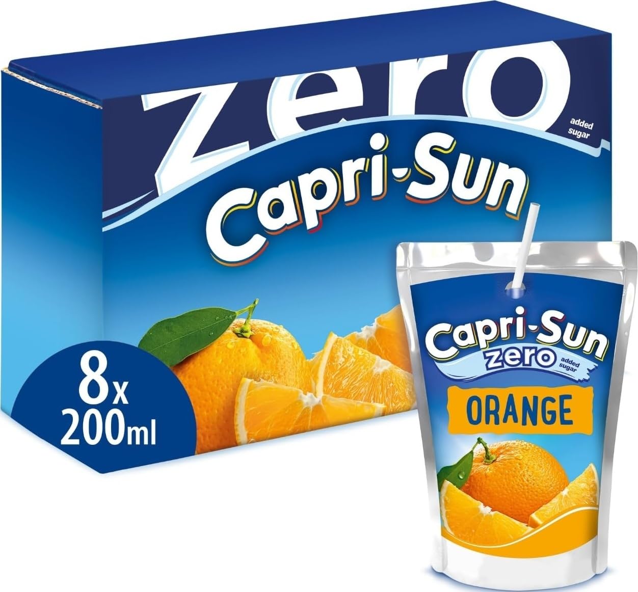 Capri-Sun Zero Orange Kids Juice Drink Multipack, 8x200ml