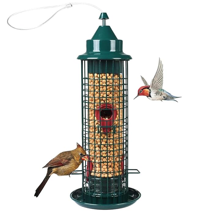 Buy Squirrel Proof Bird Feeder, Outdoor Metal Squirrel Proof Bird