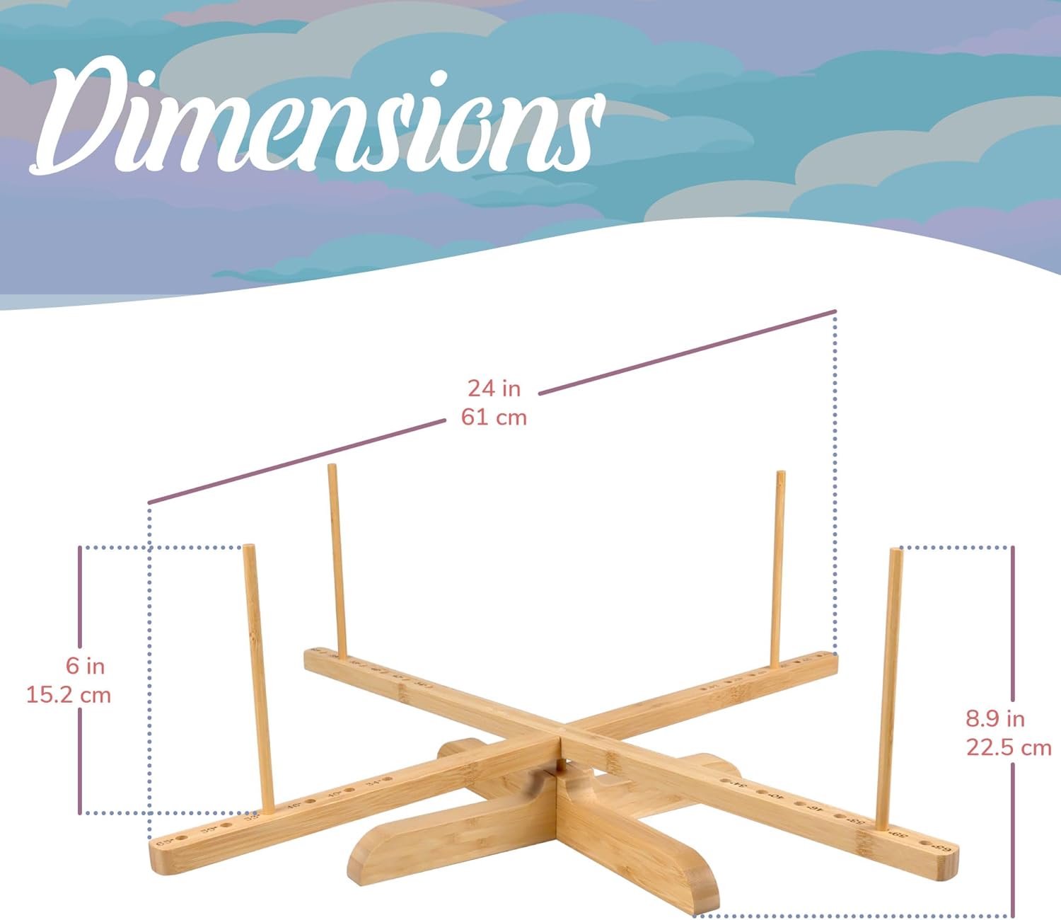 JubileeYarn Amish Style Bamboo Yarn Winder Swift - 2 Swifts