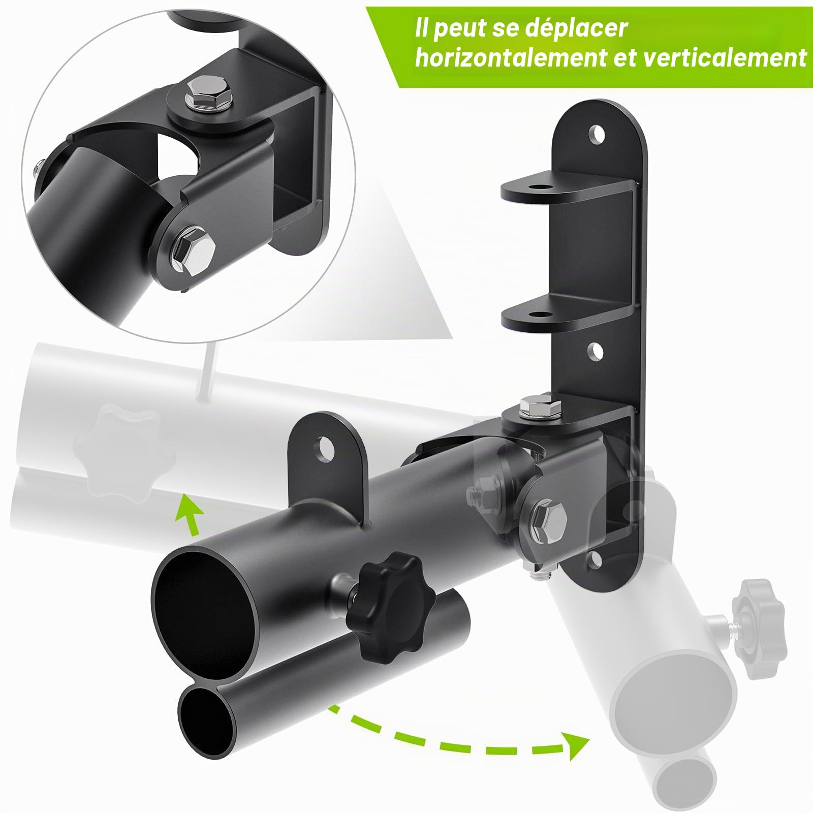 Kipika Wall Mount Landmine Attachment for Olympic Bars, V Bar Row Landmine Handle Attachment for Barbell Bar, Viking Press Landmine Handle Attachment, Ideal for Home Gym Workouts