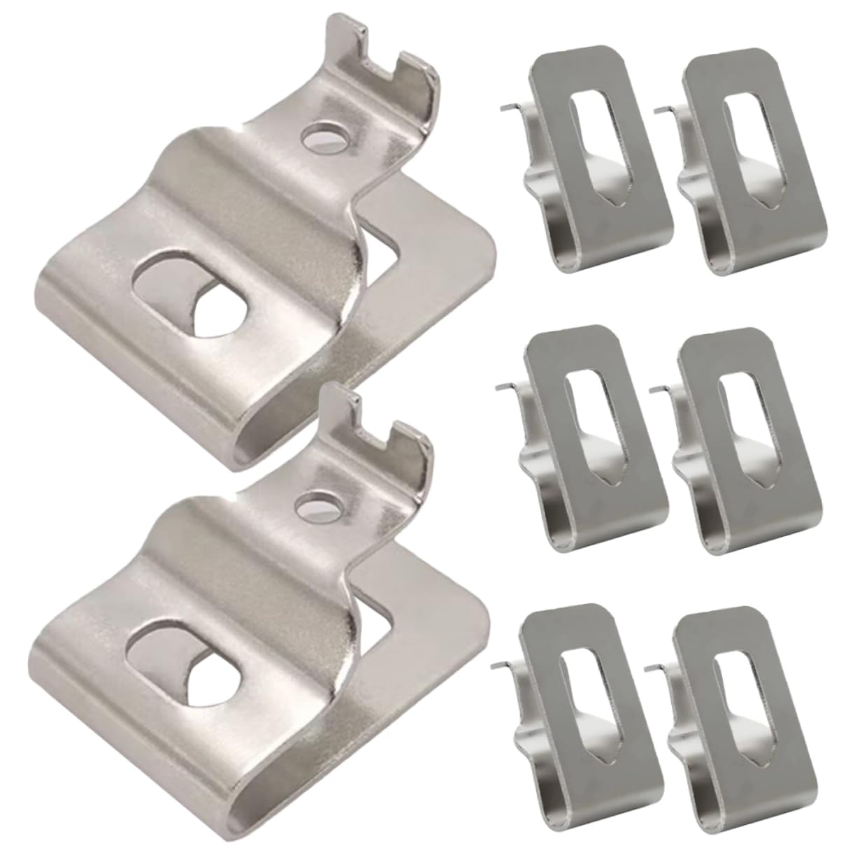 3 Set Fibbia Della Vita Utensile Custodia Per Attrezzi Con Clip Da Cintura Bretelle Della Cintura Degli Attrezzi Attrezzo Chiave Gancio Argento Acciaio Inossidabile 8 Pezzi*3