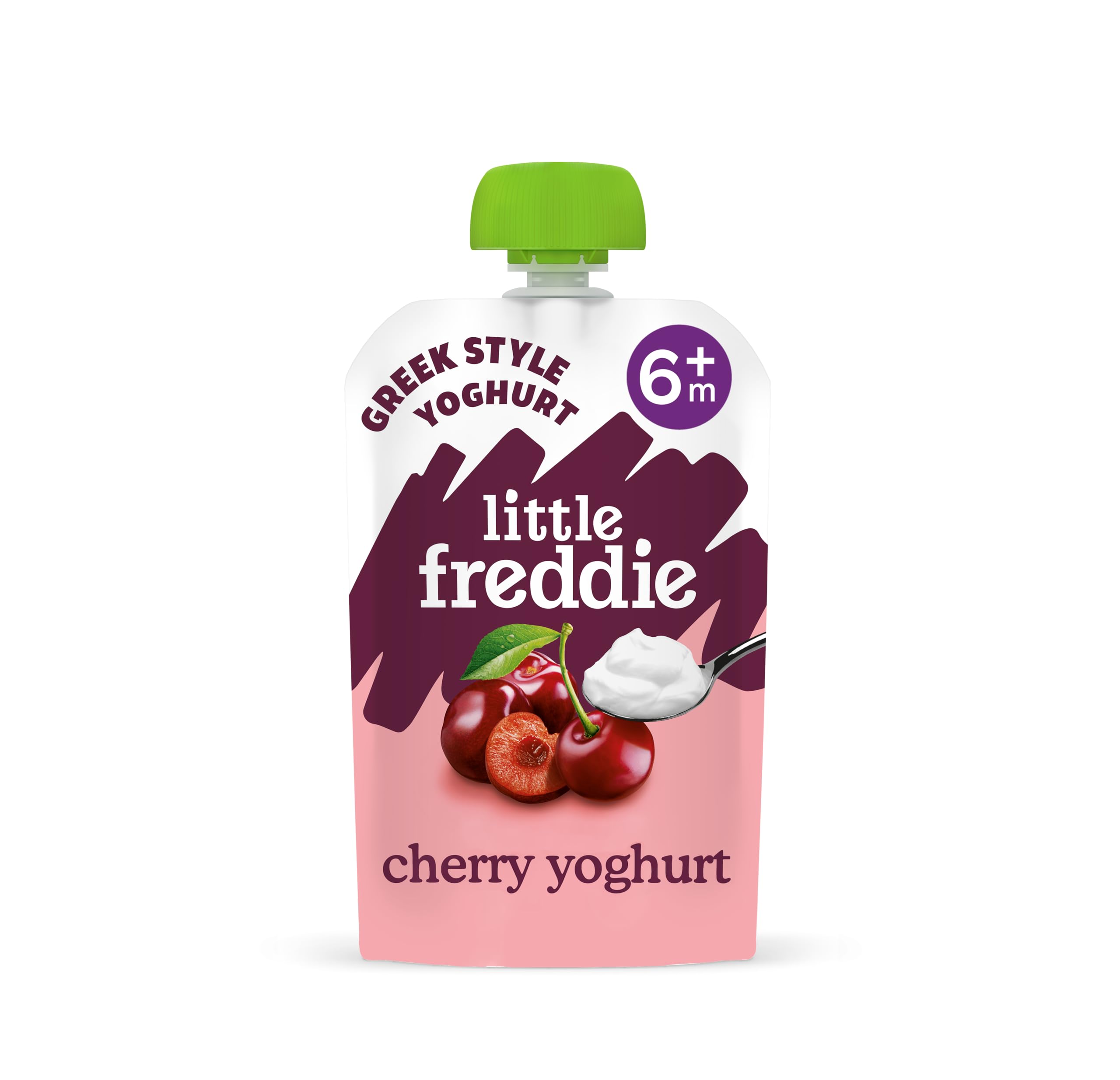 Little Freddie Organic Cherry Greek Style Yogurt (100g) - 6 months+ Baby Food Pouch