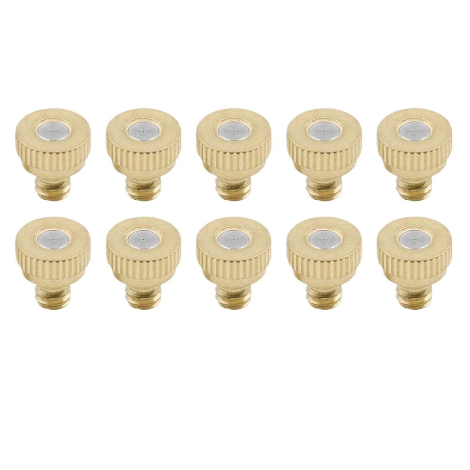 Brass Mister Nozzles 10pcs Brass Misting Nozzles for Garden Sprinkler Mister Outdoor Cooling System Watering Sprinklers Supplies(0.4mm)
