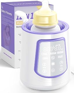 KUMIKIMI Fast 12-in-1 Baby Bottle Warmer for Breastmilk & Food - Water Bath, Timer, 24H Keep Warm, Sterilizer for All Bottles
