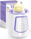 Fast Baby Bottle Warmer for Breastmilk, Smart 12 in 1 Breast Milk Warmer for Baby Essentials with Timer Temperature Control, Sterili-zing, Water Bath Technology, Baby Warmer for All Bottles Food Jars