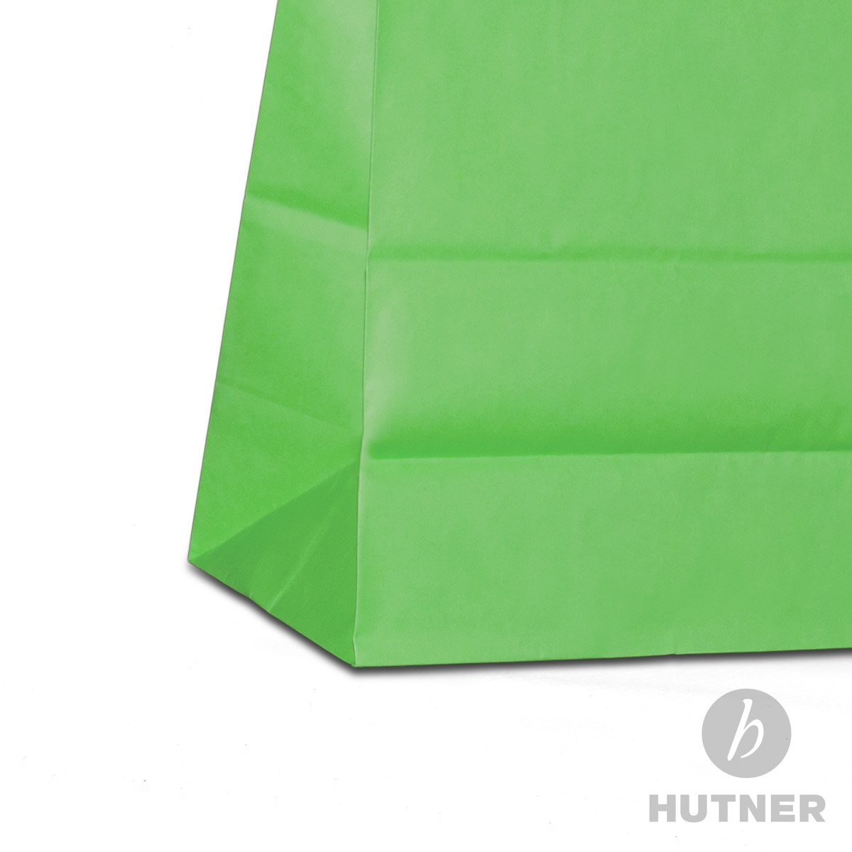 Papiertüten grün mit Kordel-Henkel I 250 Stk. 32+12x41cm I Papiertragetasche für Einzelhandel, Weihnachten, Mitbringsel, TO-GO I Geschenktüten aus Kraftpapier I HUTNER