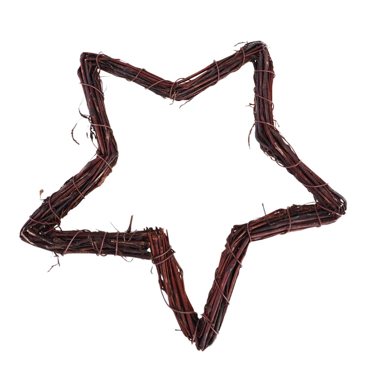 Wakauto Twig Garland Grapevine Heart Wreath Forms Wicker Wreath Frame For Front Door Grapevine For Crafts Heart Shape Ring Star Loop Bamboo Ornament Rattan