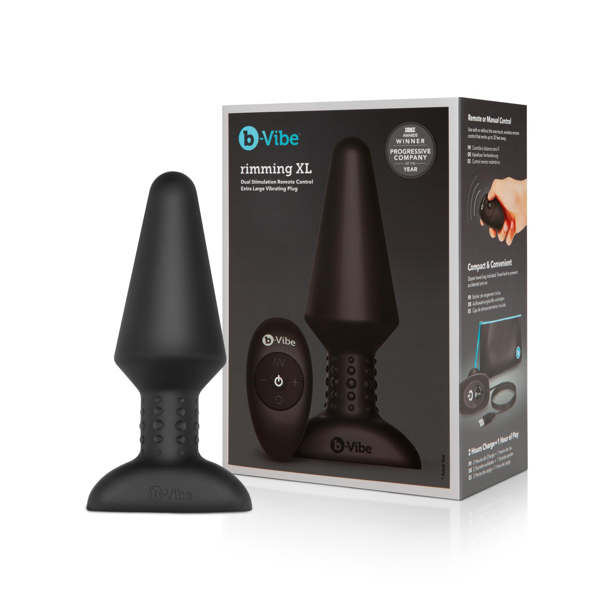 B-Vibe Rimming Spina anale Black XL