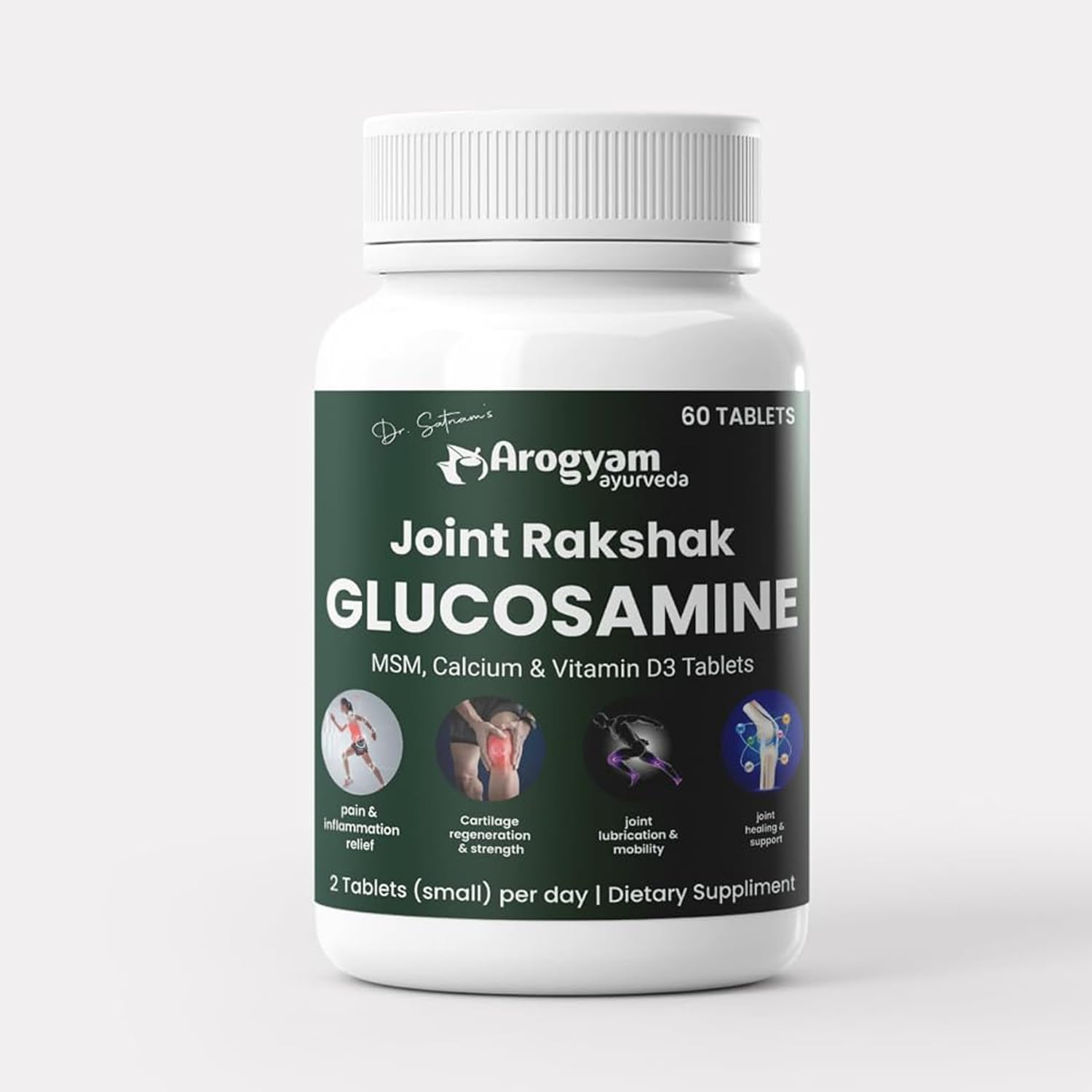 AROGYAM AYURVEDA Joint Rakshak Glucosamine Tablets - MSM, Calcium & Vitamin D3 for Joint Health & Bones, 60 Tablets (B09NFN8FH9) Amazon Price History, Amazon Price Tracker