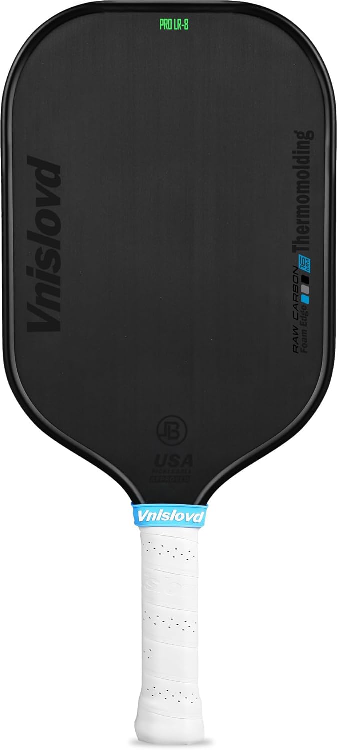Thermoformed Pickleball Paddles Pro T700 Raw Carbon Fiber Pickleball Racket-16MM Unibody Design-Injected Foam-Rougher Spin Texture for Best Control,Power-Competition Version-USAPA Approved,Elongated