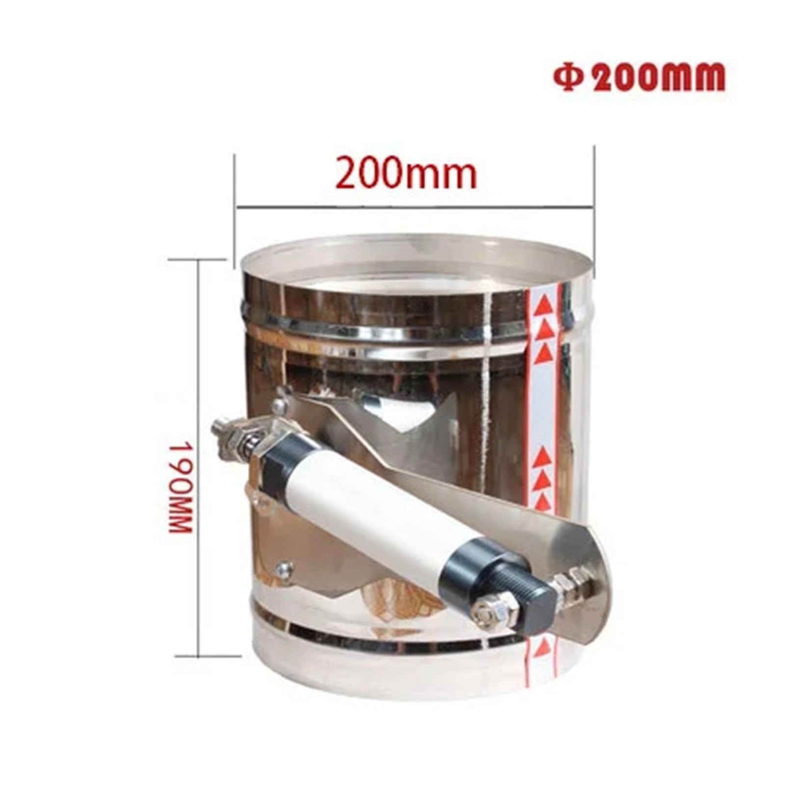 Zmotoryzowany zawór zwrotny zawór pneumatyczny amortyzatora ze stali nierdzewnej 201 do rury pneumatycznej 3/4/5/6/8 "(OD200mm)