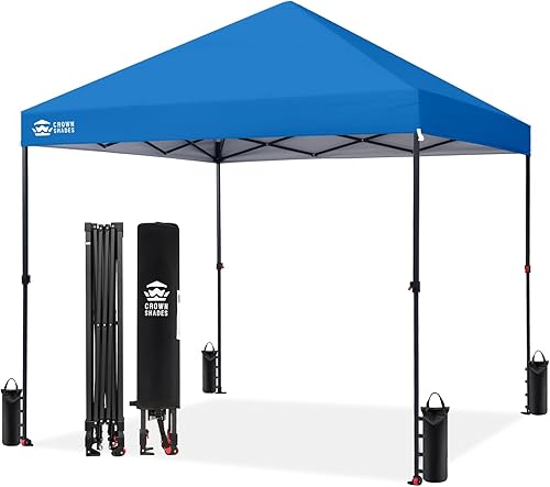Miniatura 9 de Crown Shades Altura ajustable al instante, Toldo emergente de 10x10 pies - Tienda de campaña de playa con configuración de un solo toque - Fácil