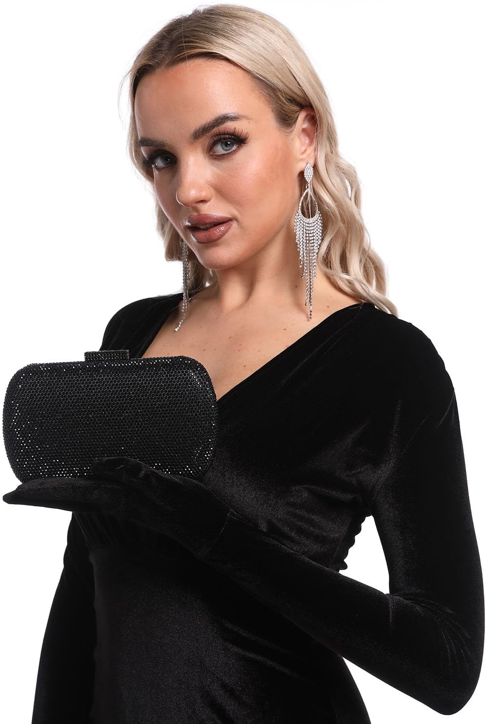 Boutique De FGG Mini Rhinestone Clutch Purse,Evening Bags and Clutches for Women Formal,Crystal Clutch Bag Wedding Handbags - Image 7