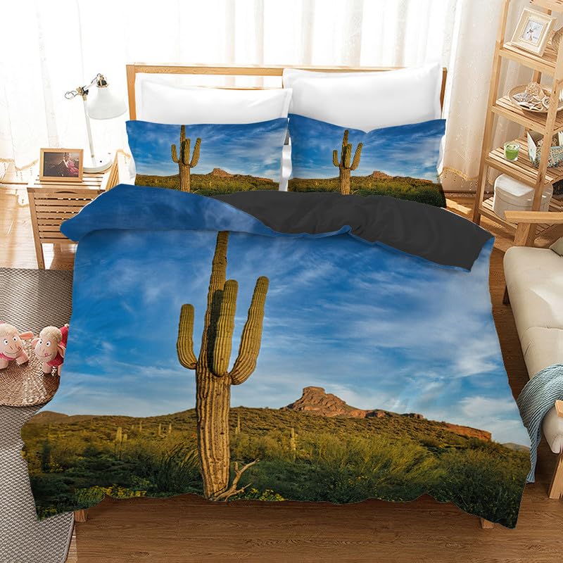 Housse de Couette 220x240 Cactus Parure Idée Déco Anniversaire