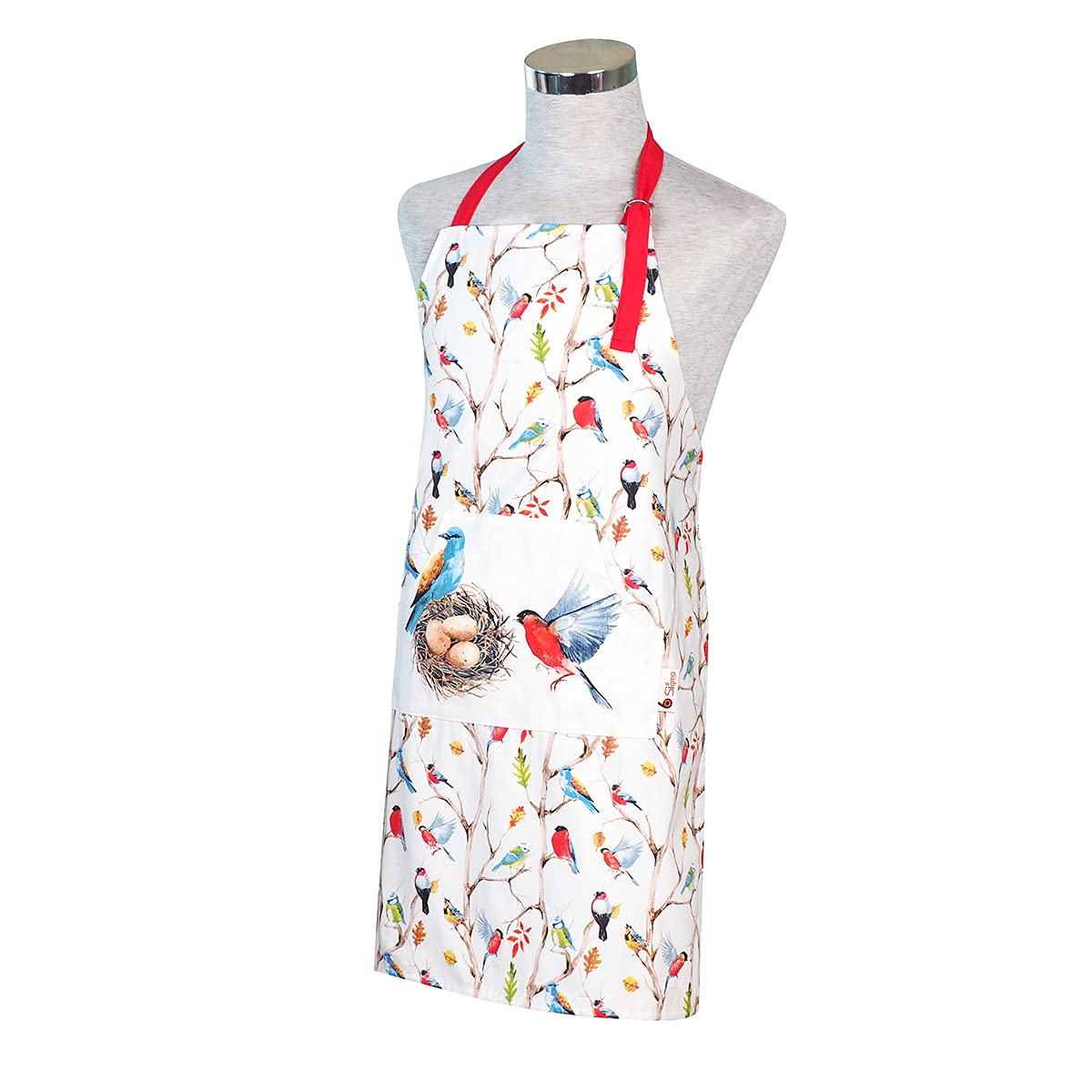 SiXsigma Sports Cooking Chefs Apron With Double Oven Gloves, Quick Dry Kitchen Cotton Aprons for Cooking Baking & BBQ Grill - Image 3