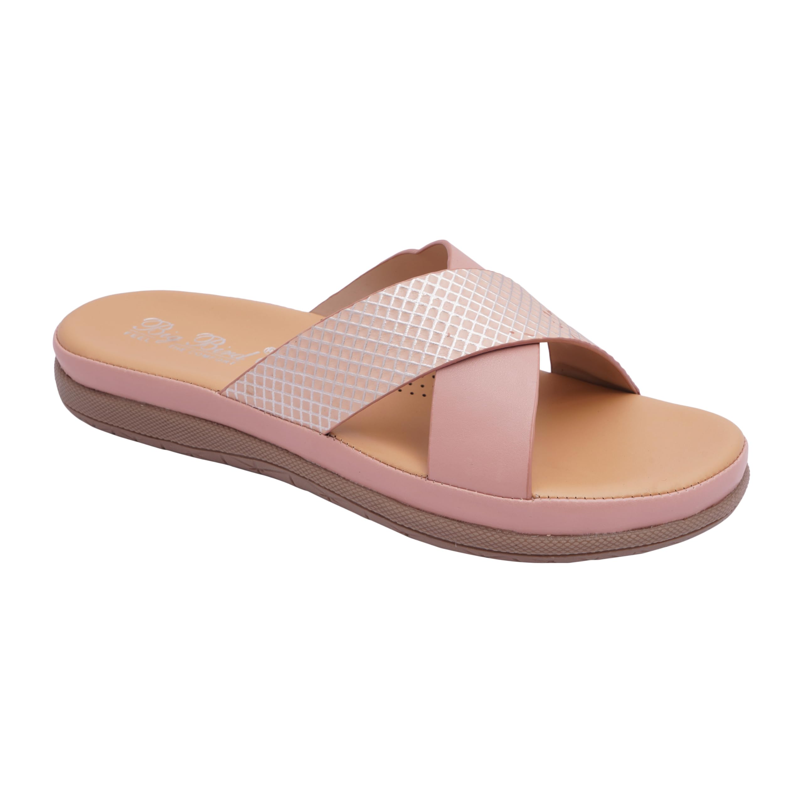 BIG BIRD FOOTWEAR PVC Sole Resin California Style Trendy Flat Casual Slip-Ons Sandals for Women & Girls (Pink, Size : 7UK) (B0DCC4YGWB) Amazon Price History, Amazon Price Tracker
