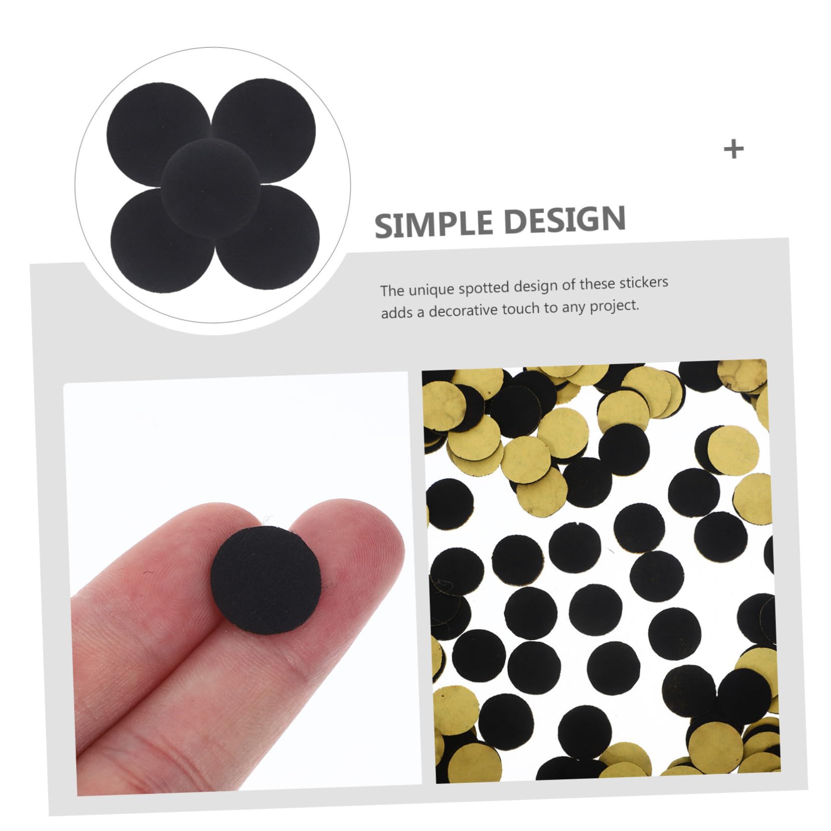Operitacx 2000 Pièces Patch De Points Ondulés Matériaux De Bricolage Faits à La Main Fournitures De Bricolage Fournitures De Coiffure Matériel De Feutre Black
