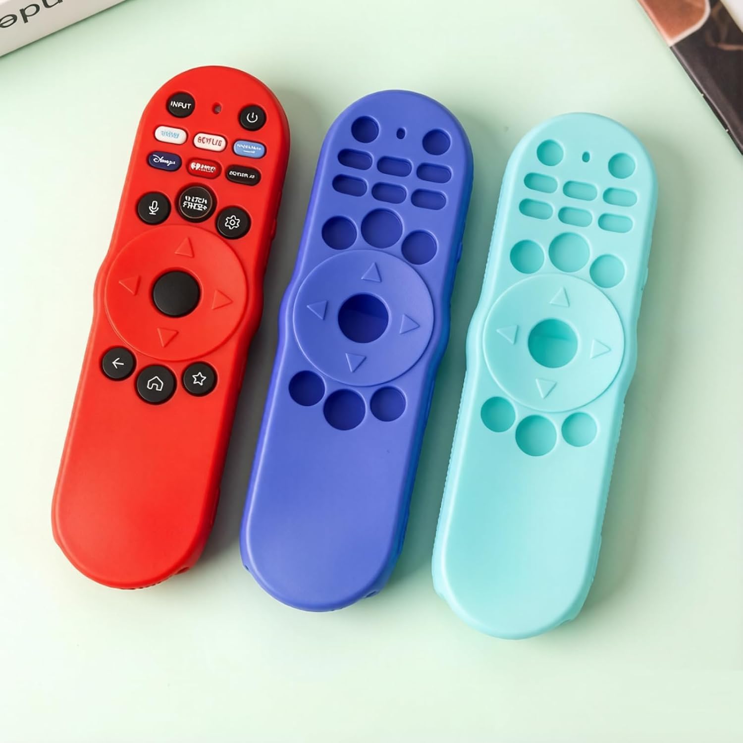 Case Cover for VIZIO XRT270 Smart 2023 TV Remote, Silicone Controller Case Cover Anti Slip Shockproof Protective Sleeve Skin with Lanyard- Glowing Blue image 4